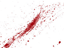 Blood Drops And Splatters On White Background. Vector Illustration