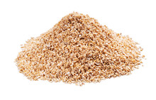 Heap Of Barley Grits On White Background