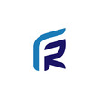FR Initial Letter Logo Vector element. Initial logo template