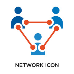 Network icon vector sign and symbol isolated on white background, Network logo concept