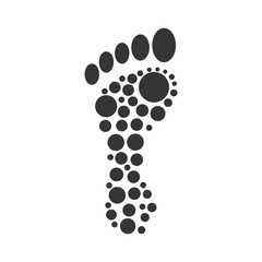 Canvas Print - foot logo. reflexology icon. finger symbol. vector eps 08.