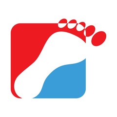 Poster - foot logo. reflexology icon. finger symbol. vector eps 08.