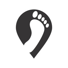 Poster - foot logo. reflexology icon. finger symbol. vector eps 08.