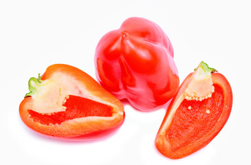  isolated red bell pepper