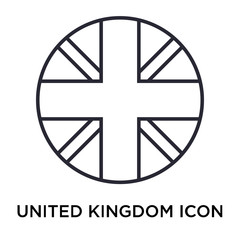 Wall Mural - United kingdom icon vector sign and symbol isolated on white background, United kingdom logo concept