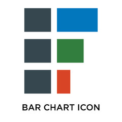 Canvas Print - Bar chart icon vector sign and symbol isolated on white background, Bar chart logo concept