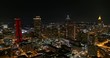 Atlanta Aerial v389 Panoramic low vantage night view of downtown 1/18