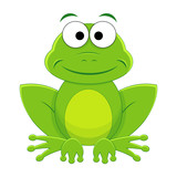 Fototapeta Dinusie - Cute funny cartoon frog.