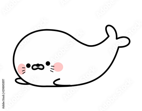 アザラシ頬 白 Stock イラスト Adobe Stock