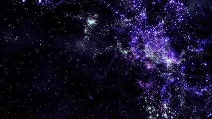Wall Mural - Traveling through star fields in space (Loop).