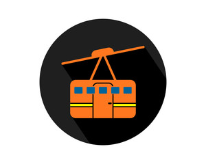 Canvas Print - cable car transport transportation vehicle conveyance image vector icon logo