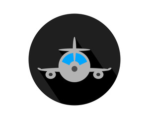 Canvas Print - airplane transport transportation vehicle conveyance image vector icon logo