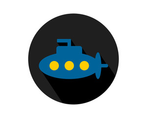 Canvas Print - submarine transport transportation vehicle conveyance image vector icon logo