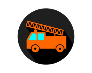 Canvas Print - truck transport transportation vehicle conveyance image vector icon logo circle