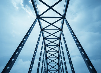 Wall Mural - steel structure bridge closeup