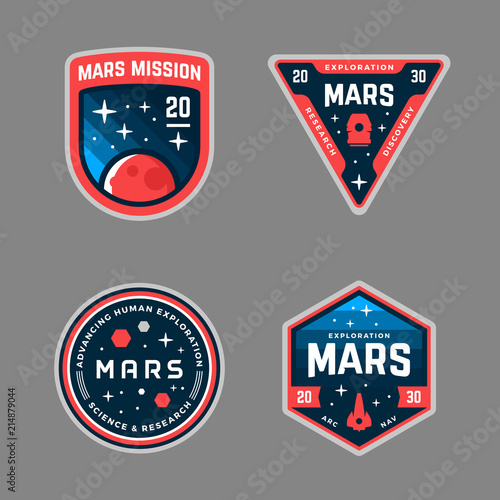 Mars mission patches Tapéta, Fotótapéta