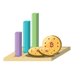 Sticker - bar chart icon