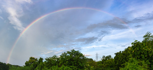 Wall Mural - rainbow after rain.