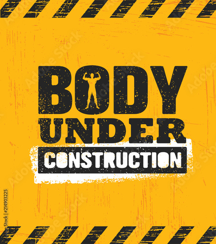 Εκτύπωση καμβά Body Under Construction
