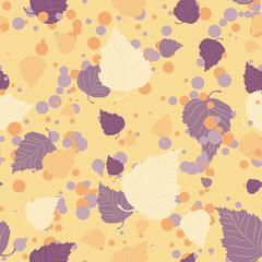 Wall Mural - Abstract seamless background of autumn leaves