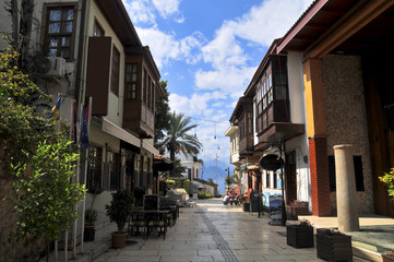 Streets of old town Kaleici - Antalya, Turkey