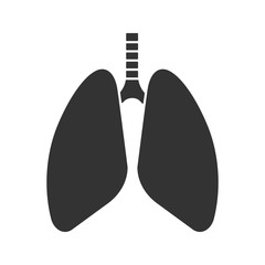  Human lungs glyph icon