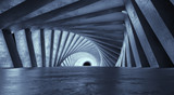 Fototapeta Perspektywa 3d - Light at the end of tunnel. 3d illustration