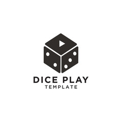 Dice play graphic design template