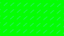 Diseño En Vídeo De Patrón De Un Entramado De Pequeños Líneas Curvas Azules En Movimiento Que Que Se Desplazan Mientras Hacen Zigzag. El Fondo Es Una Pantalla Verde. Chroma.