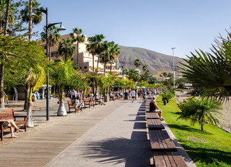 Wall Mural - Los Cristianos promenade. Tenerife, Spain