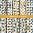 set of ten seamless vector geometric patterns. design for tiles, cover, textile
