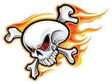Skull With Flames