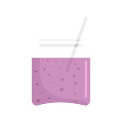 Poster - Blackberry smoothie icon. Flat illustration of blackberry smoothie vector icon for web isolated on white