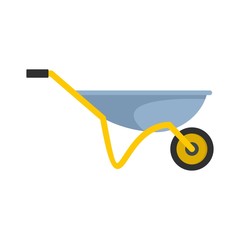 Sticker - House wheelbarrow icon. Flat illustration of house wheelbarrow vector icon for web isolated on white