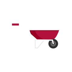 Sticker - One wheel barrow icon. Flat illustration of one wheel barrow vector icon for web isolated on white