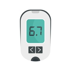 Sticker - Glucometer icon. Flat illustration of glucometer vector icon for web isolated on white