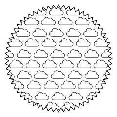 Poster - clouds pattern design