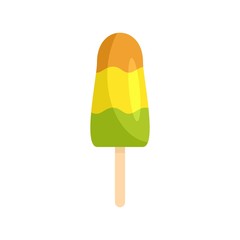 Sticker - Colorful ice cream icon. Flat illustration of colorful ice cream vector icon for web isolated on white