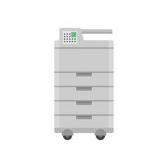 Poster - Big office printer icon. Flat illustration of big office printer vector icon for web isolated on white