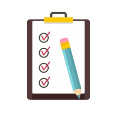 Sticker - To do list icon. Flat illustration of to do list vector icon for web isolated on white