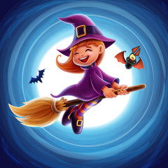 Wall Mural - witch illustration