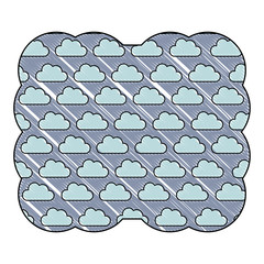 Poster - clouds pattern design