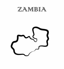 Naklejka na meble the Zambia map