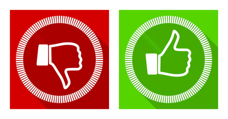 Poster - like dislike icon