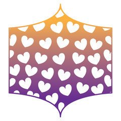 Poster - Hearts pattern design