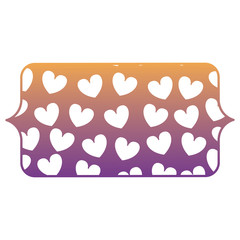 Sticker - Hearts pattern design