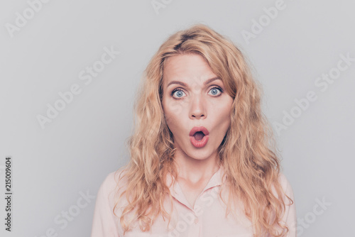 Portrait Of Attractive Cute Nice Curly Haired Blonde Gorgeous