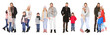 © Africa Studio - Set with people in warm clothes on white background. Ready for winter vacation