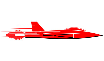 Poster - Jet plane with boost vector image