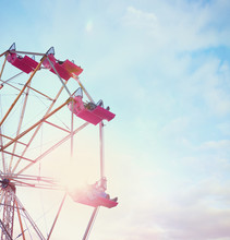 Ferris Wheel At A County Fair.